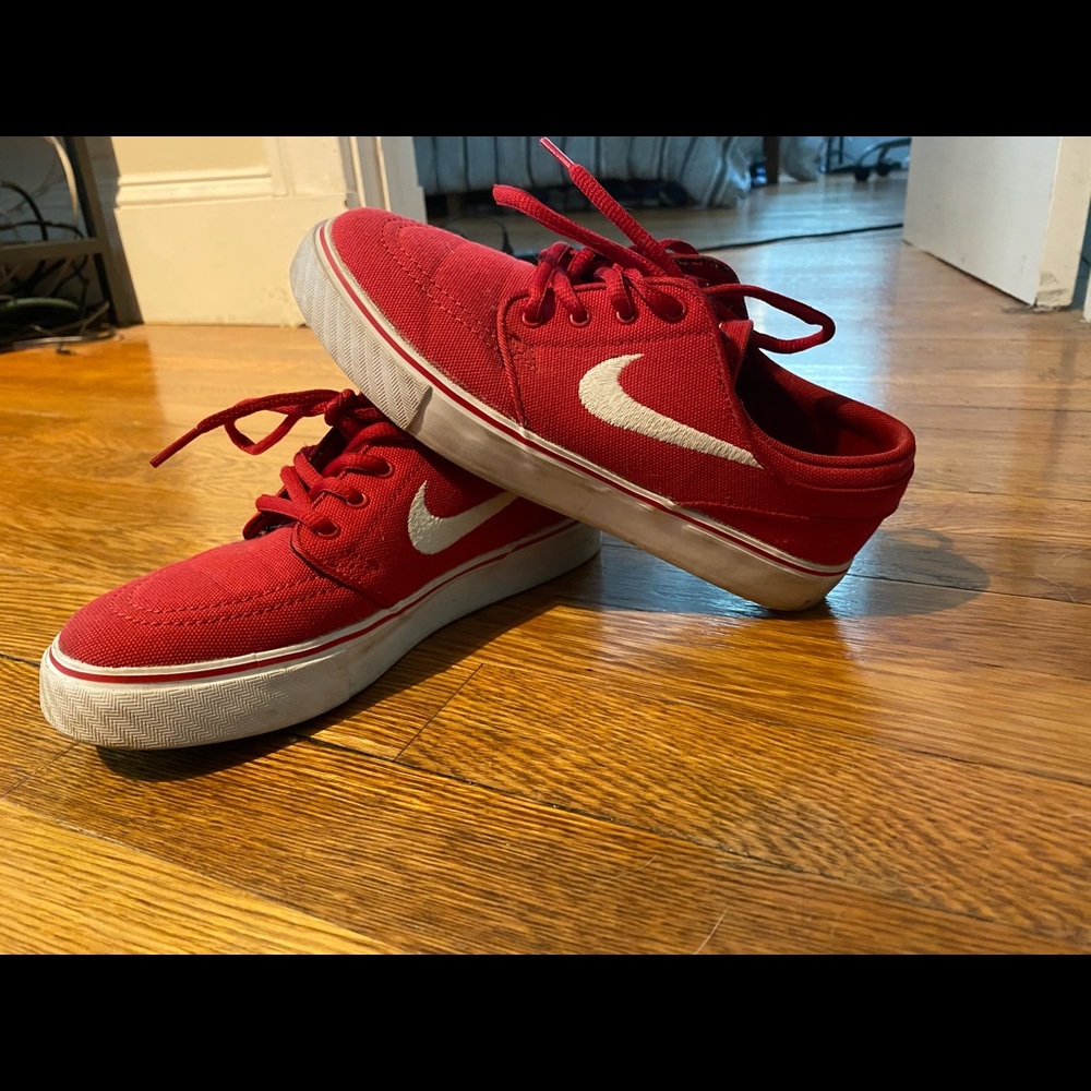 Red, Nike SB Stefan Janoski Skateboarding Sneakers